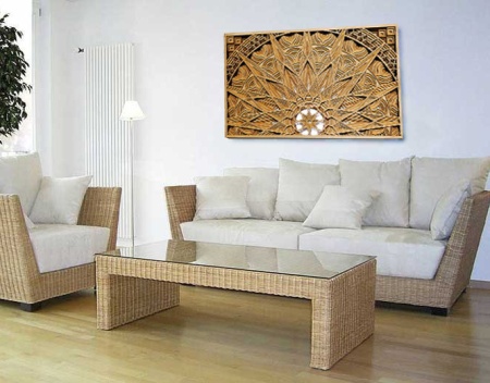 Tablou Mandala decorativ din lemn, decor 3d multistrat