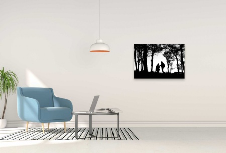 Tablou Canvas alb-negru cerere in casatorie