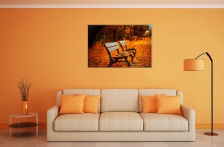 Tablou Canvas Banci in Parc