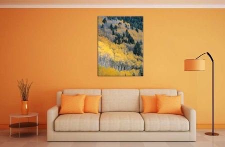 Tablou Canvas Copaci cu Frunze Galbene