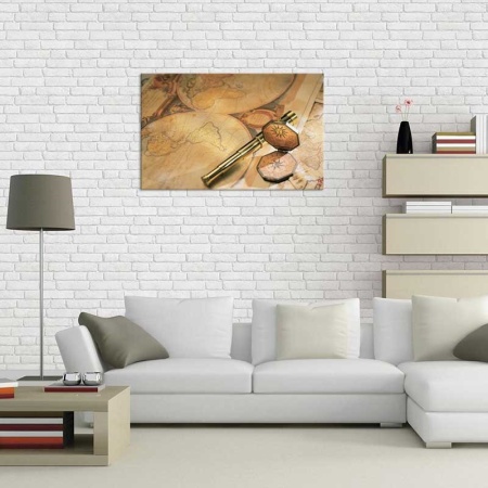 Tablou Canvas Harta-Busola