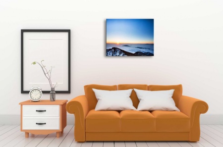 Tablou Canvas natura rasaritul vazut din munti