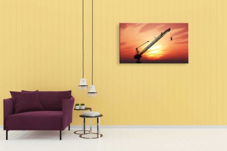 Tablou Canvas peisaje apus de soare de pe macara