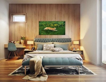 Tablou Canvas Pisica pe camp