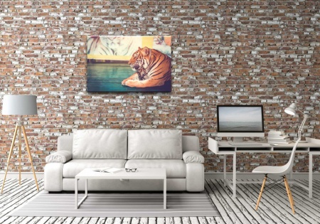 Tablou Canvas animale atentie, tigru