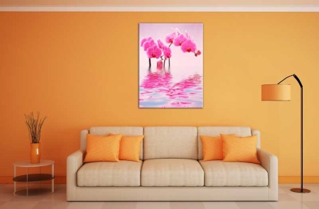 Tablou Canvas Orhidee Roz