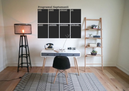 Autocolant Tabla de Scris cu Creta - Planner Saptamanal
