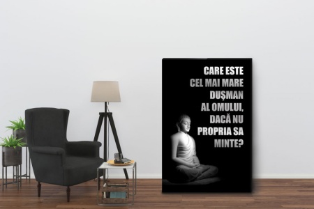 Tablou Canvas Citate Motivationale Buda - Dusmanul Omului