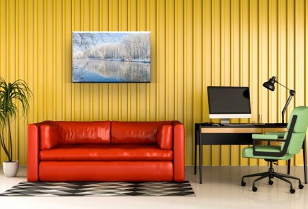 Tablou Canvas iarna - alb infinit