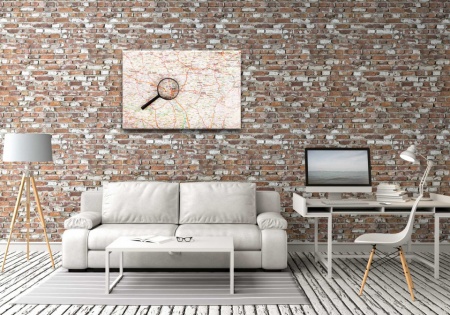 Tablouri Canvas harti cu lupa pe meridiane