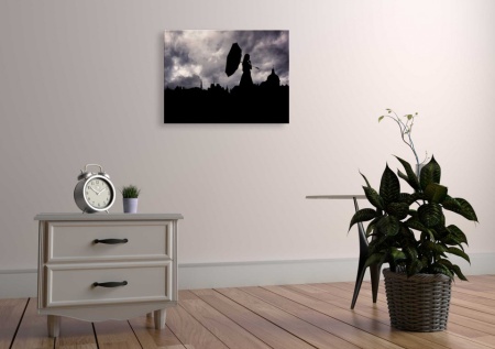 Tablou Canvas alb-negru infruntare