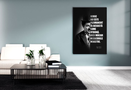 Tablou Canvas Citate Motivationale Charlie Chaplin - Necazurile