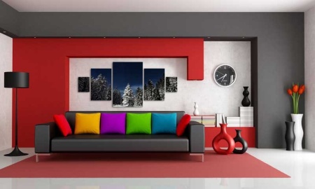 Tablou Canvas Multicanvas Brazi cu Zapada