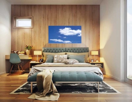 Tablou Canvas Nori Albi pe Cer
