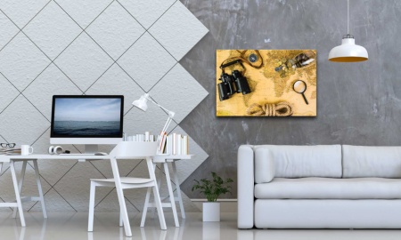 Tablou Canvas retro drumul spre comoara