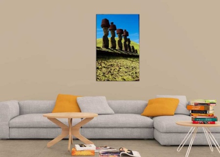 Tablou Canvas Statui - Moai