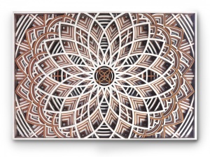Tablou Mandala "Infinity" decorativ din lemn, decor 3d multistrat - Img 4