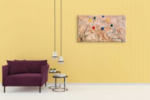 Tablouri Canvas harti locurile importante - Img 1