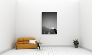 Tablou Canvas alb-negru piramide vechi si noi - Img 2