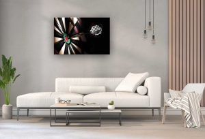 Darts pe fundal negru - tablouri sport - Img 1