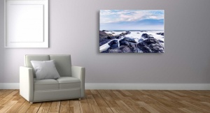 Stancile si marea - Tablou Canvas natura - Img 1