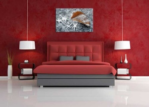 Tablou Canvas Frunza Aramie Inghetata - Img 1