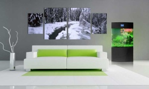 Tablou Canvas Multicanvas Peisaj Montan Iarna - Img 1