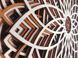 Tablou Mandala "Infinity" decorativ din lemn, decor 3d multistrat - Img 6