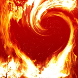 Tablou canvas inima in flacari Valentine's Day - Img 2