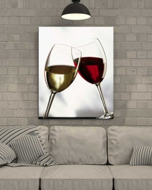 Tablou Canvas Vin Alb si Rosu - Img 1