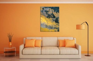 Tablou Canvas Copaci cu Frunze Galbene - Img 1