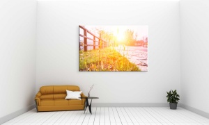 Tablou Canvas natura - iarba de pe drum - Img 1