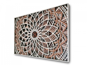 Tablou Mandala "Infinity" decorativ din lemn, decor 3d multistrat - Img 2