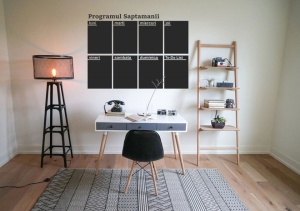 Autocolant Tabla de Scris cu Creta - Planner Saptamanal - Img 1