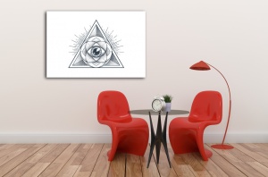 Tablou Canvas abstract ochiul atotvazator - Img 2