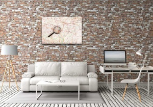 Tablouri Canvas harti cu lupa pe meridiane - Img 1