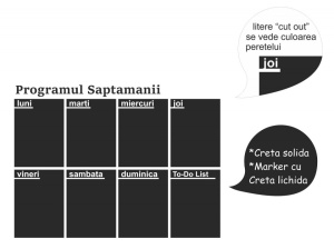 Autocolant Tabla de Scris cu Creta - Planner Saptamanal - Img 2
