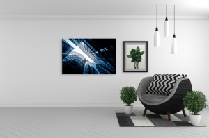 Tablou Canvas arhitectura perpendicular cu cerul - Img 1