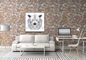 Tablou Canvas cap de lup