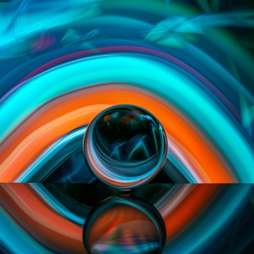 Tablou Canvas Abstract cu Reflexii și Lumină - Img 2