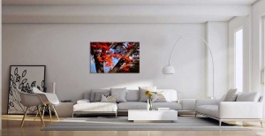 Tablou Canvas Frunze rosii - Img 1