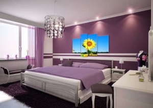 Tablou Canvas Multicanvas Floarea-Soarelui - Img 1