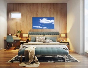 Tablou Canvas Nori Albi pe Cer - Img 1