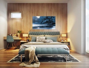 Tablou Canvas Rau de munte iarna - Img 1