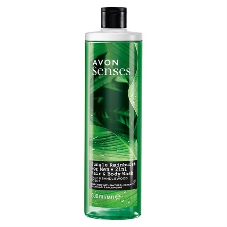 Gel de duș pentru păr și corp Jungle Rainburst pentru El – Revigorare și Hidratare