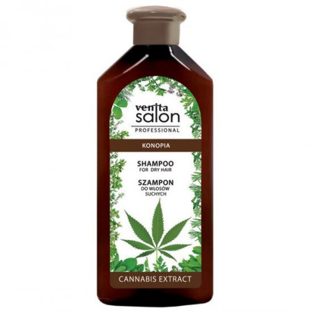 Sampon Herbal, cu Extract de Cannabis, Salon Professional, hidratant, pentru par uscat, Venita, 500ml