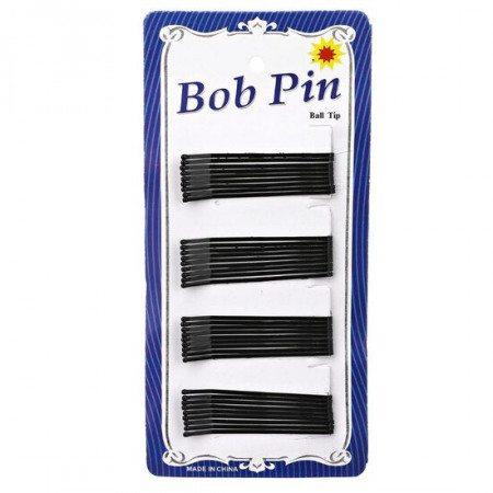 Agrafe pentru par Bob Pin, Negre, 6.2cm