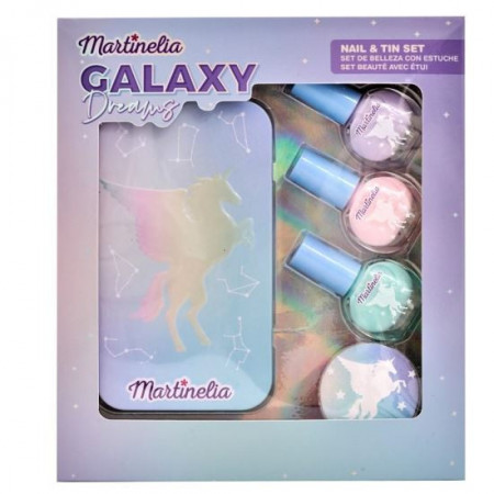 Set 4 produse de ingrijire unghii pentru copii Galaxy Dreams Nails & Tin Box Martinelia 24157