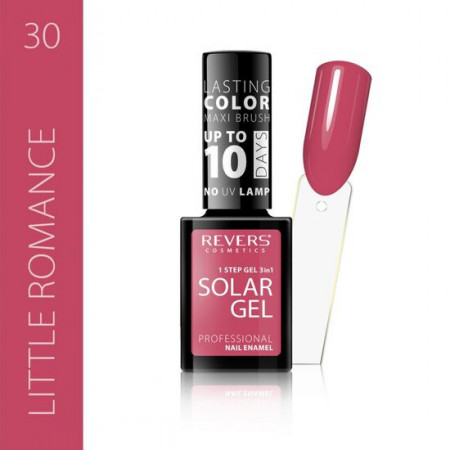 Lac de unghii solar gel, Revers, 12 ml, roz, nr 30, little romance