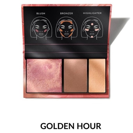 Paletă pentru conturul feței 3-în-1 Golden Hour – Luminozitate și Definire Radiantă